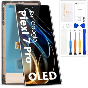 OLED Screen Replacement for Google Pixel 7 Pro LCD Display GP4BC GE2AE Touch Screen Assembly with Repair Tools (Black with Frame,No Fingerprint Cable) in Kuwait