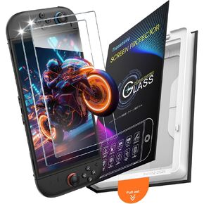 TRANSNOVO 2-Pack for Switch 2 واقي شاشة من الزجاج المقسى مع دليل المحاذاة، مقاوم للخدش 9H، تثبيت خالٍ من الفقاعات لمدة 10 ثوانٍ للمستخدمين لأول مرة، زجاج حساس للمس فائق الوضوح (عبوتان) in Kuwait