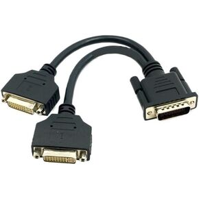 DMS-59 دبوس إلى 2 DVI 24 + 5 ذكر إلى أنثى Y الفاصل محول كابل الفيديو للكمبيوتر المضيف بطاقة الرسومات كابل فيديو مزدوج 30 سنتيمتر in Kuwait