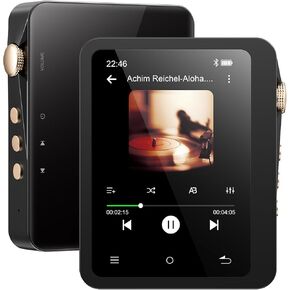 مشغل موسيقى MECHEN M33 HiFi MP3: مشغل موسيقى بلوتوث 5.3 محمول بسعة 128 جيجابايت مع شاشة 2.8 بوصة، دعم صوت DSD/بدون فقدان، قابل للتوسيع حتى 1 تيرابايت - مشغل صوت رقمي عالي الدقة in Kuwait