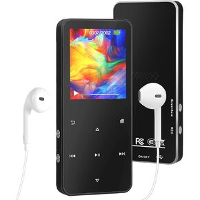 MP3 Player 32GB, Portable Bluetooth 5.2 MP3 MP4 Music Player with Speaker, 1.8" Full Touch Screen, FM Radio, Voice Recorder, E-Book, HiFi Sound, for Sports and Travel in Saudi Arabia