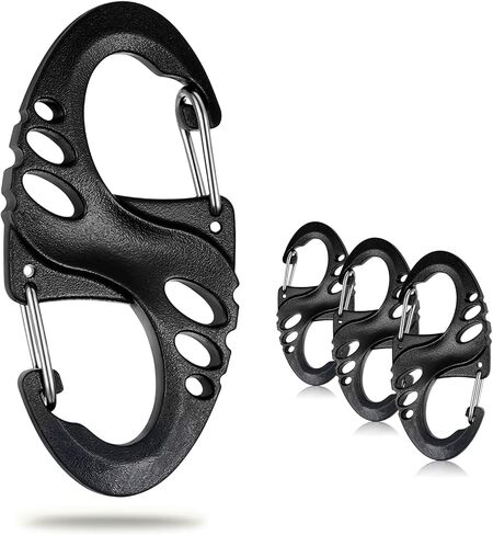 12 حزمة 2 "حلقة تسلق كليب البلاستيك S حلقة تسلق مقاطع Paracord المفاتيح السنانير لسلسلة المفاتيح حقائب الظهر أكياس سستة كليب الملحقات in Kuwait