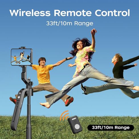 70.9" Auto Face Tracking Selfie Stick Tripod for iPhone Android with Lights, No App, 360°Rotation Tripod that Follows Your Movement with Remote Control for Live Streaming, TikTok, YouTube in Saudi Arabia