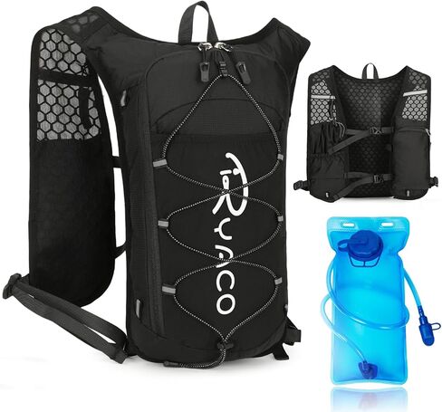 RYACO Lightweight Hydration Backpack, Running Backpack with 2L Water Bladder, Hiking Hydration Water Daypack for Cycling Rave for Men Women in Saudi Arabia