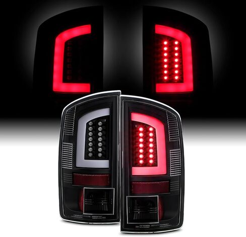 AKKON - يناسب 2003-2006 دودج رام 1500/2500/3500 LED أنبوب أسود مدخن الذيل أضواء مصباح الفرامل اليسار + زوج يمين in Saudi Arabia