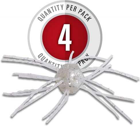 Strike King Tumbleweed Salted Fishing Lure, Finesse Creature Bait, Pearl Flash, 3-Inches, 4-Pack, TWSLT-266 in Saudi Arabia