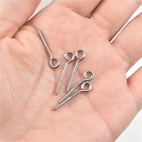100 pcs Screws Stainless Steel Plug Hardware Jerk Baits Lure Making DIY Fishing Lure,7/8 inches in Length in Saudi Arabia