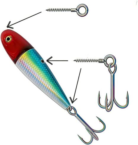 100 pcs Screws Stainless Steel Plug Hardware Jerk Baits Lure Making DIY Fishing Lure,7/8 inches in Length in Saudi Arabia