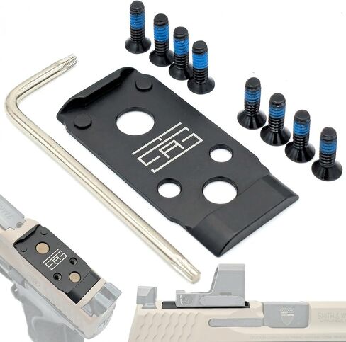 لوحة محول TSA® لـ S&W® M&P® M2.0 C.O.R.E.2 - RMSc® Footprint - تناسب Holosun® 407K 507K EPS Carry Shield RMSc Romeo Zero - النوع الثالث من الألومنيوم الصلب - مسامير وأداة متضمنة in Kuwait