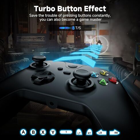 وحدة تحكم سلكية YCCTEAM لأجهزة Xbox One، وحدة تحكم سلكية لأجهزة Xbox One USB متوافقة مع Xbox One/S/X/PC Windows 10/11 مع مقبس صوت سماعة رأس 3.5 مم (أسود ليلي) in Kuwait