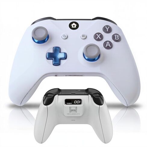 NineBit Wireless Controller for Xbox Series X|S, Xbox One X|S, Xbox One and Windows PC, Bluetooth Gaming Controller with 1400mAh Rechargeable Battery, LED Power Display, Dual Vibration, Precision Joysticks Gamepad, White in Saudi Arabia