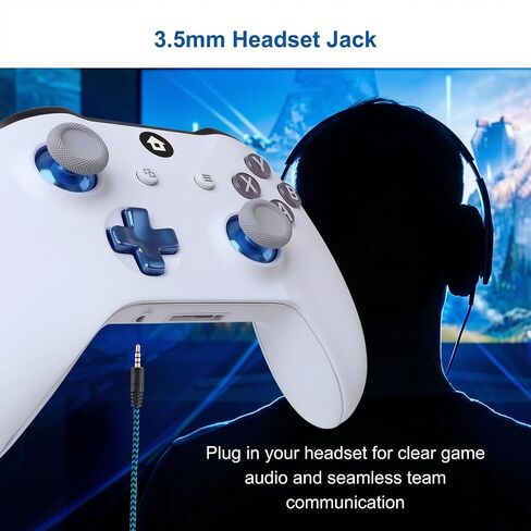 NineBit Wireless Controller for Xbox Series X|S, Xbox One X|S, Xbox One and Windows PC, Bluetooth Gaming Controller with 1400mAh Rechargeable Battery, LED Power Display, Dual Vibration, Precision Joysticks Gamepad, White in Saudi Arabia