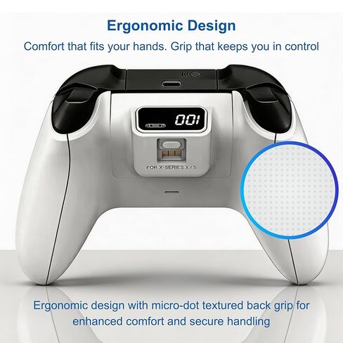 NineBit Wireless Controller for Xbox Series X|S, Xbox One X|S, Xbox One and Windows PC, Bluetooth Gaming Controller with 1400mAh Rechargeable Battery, LED Power Display, Dual Vibration, Precision Joysticks Gamepad, White in Saudi Arabia