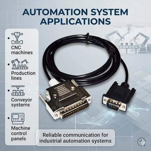 كابل DB25 إلى DB9، 1.8 متر، لاتصالات Mitsubishi GT11/GT15 HMI & FX/FX2C/A/QnA PLC in Kuwait