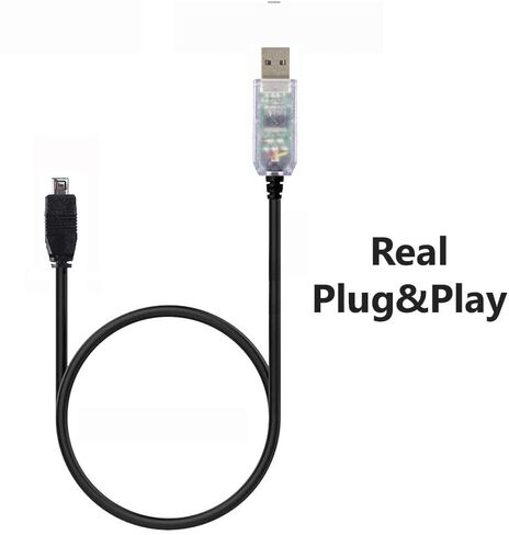 كابل برمجة USB لراديو الماسح الضوئي Uniden USB-1، كابل واجهة الكمبيوتر متوافق مع BC250D BC296D UBC3300XLT BC246T BR330T BCD396T BC346XT لأجهزة الكمبيوتر المحمولة التي تعمل بنظام Windows وMac وLinux (1.8 متر) in Kuwait