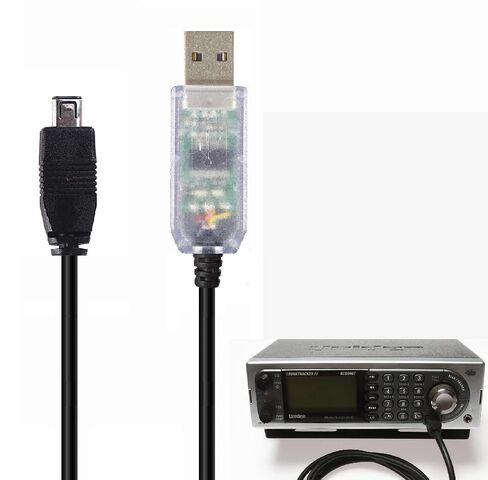 كابل برمجة USB لراديو الماسح الضوئي Uniden USB-1، كابل واجهة الكمبيوتر متوافق مع BC250D BC296D UBC3300XLT BC246T BR330T BCD396T BC346XT لأجهزة الكمبيوتر المحمولة التي تعمل بنظام Windows وMac وLinux (1.8 متر) in Kuwait