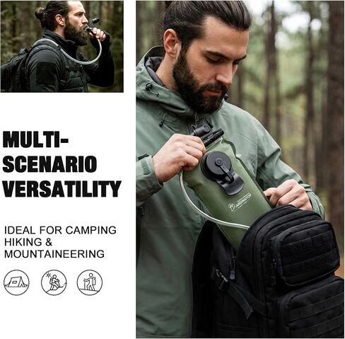 Mardingtop Hydration Bladder, 3L Leak Proof Water Reservoir Military Hydration Pack for Hiking Biking Cycling Running Climbing Camping in Saudi Arabia