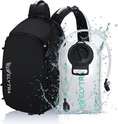 عبوة الترطيب من إليترا مع مثانة سعة 2.5 لتر | حقيبة ظهر Rave Hydration قابلة للتخصيص | حزمة هيدرو للمهرجانات والمشي لمسافات طويلة والجري | حقيبة ظهر مائية لركوب الدراجات والدراجات النارية in Saudi Arabia