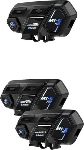Fodsports Save $50 on 3 Pack M1-S PRO Motorcycle Bluetooth Headset Up to 8 Riders Helmet Intercom with Usable While Charge Universal Connection with Other Brands Motorcycle Bluetooth Intercom in Saudi Arabia