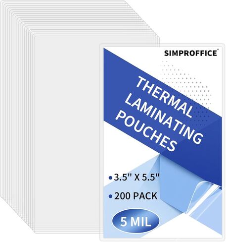 5 Mil Thermal Laminating Pouches 3.5 x 5.5 Inches, Clear Laminating Sheets for Laminator, Index Card Size, Small Laminating Sheets for Photos, Cards, Flash Cards, 100 Pack in Saudi Arabia