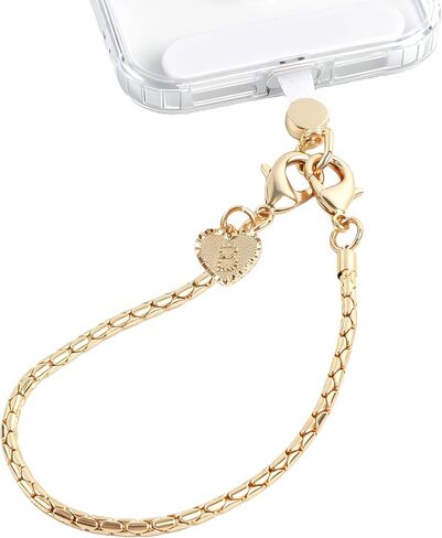 Metal Phone Lanyard for iPhone Samsung and Most Smartphones, Personalized Detachable Strap with Metal Initial Tag in Saudi Arabia