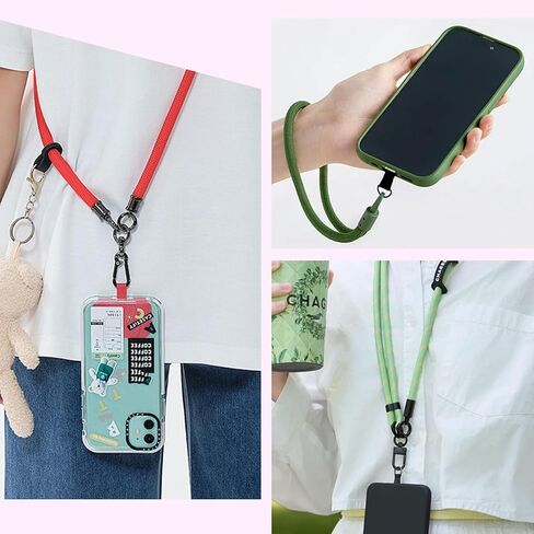 18PCS Phone Tether Tabs multi-color Universal Without Adhesive Phone Lanyard Patch Replacement Parts, nylon material Compatible with full protective case in Saudi Arabia