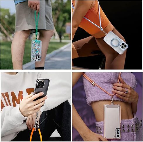 18PCS Phone Tether Tabs multi-color Universal Without Adhesive Phone Lanyard Patch Replacement Parts, nylon material Compatible with full protective case in Saudi Arabia