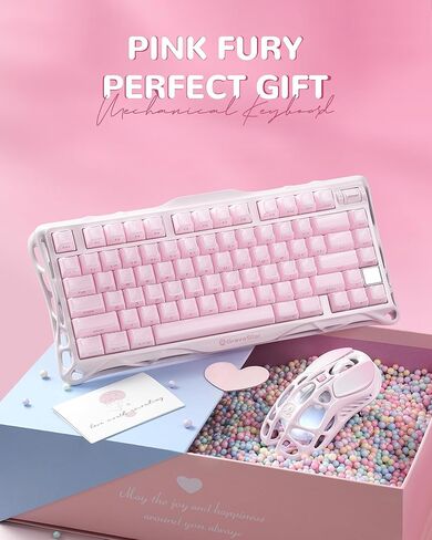 GravaStar Mercury K1 Keyboard & M1 Pro Mouse - Sakura Pink in Saudi Arabia