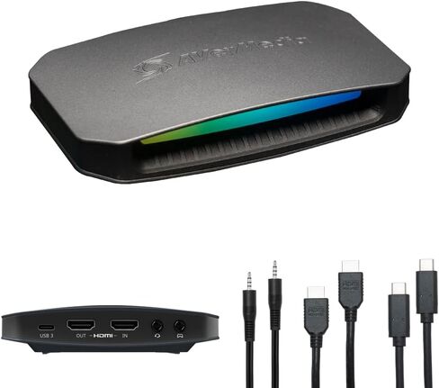 بطاقة التقاط AVerMedia 4K60 مع HDMI 2.1 وزمن انتقال منخفض ومتوافقة مع PW315 TAA/NDAA وكاميرا ويب بدقة 1080 بكسل - كاميرا USB عالية الدقة بمعدل 60 إطارًا في الثانية مع ميكروفونات مزدوجة in Saudi Arabia