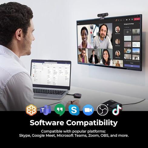 بطاقة التقاط AVerMedia 4K60 مع HDMI 2.1 وزمن انتقال منخفض ومتوافقة مع PW315 TAA/NDAA وكاميرا ويب بدقة 1080 بكسل - كاميرا USB عالية الدقة بمعدل 60 إطارًا في الثانية مع ميكروفونات مزدوجة in Saudi Arabia