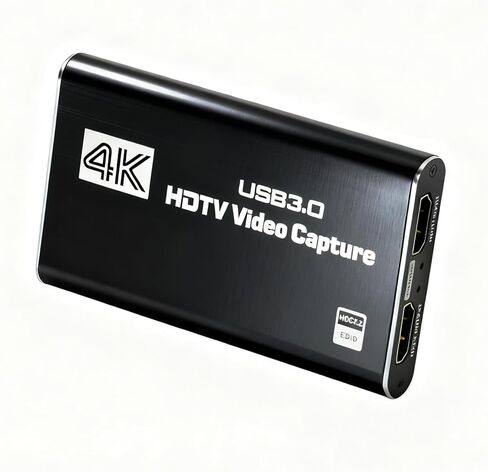 4K HDMI Video Capture Card with Microphone, USB 3.0 Gaming Capture Device, Full HD 1080P 60FPS, Compatible with Switch/Xbox/PS4/PS5/PC/OBS in Saudi Arabia