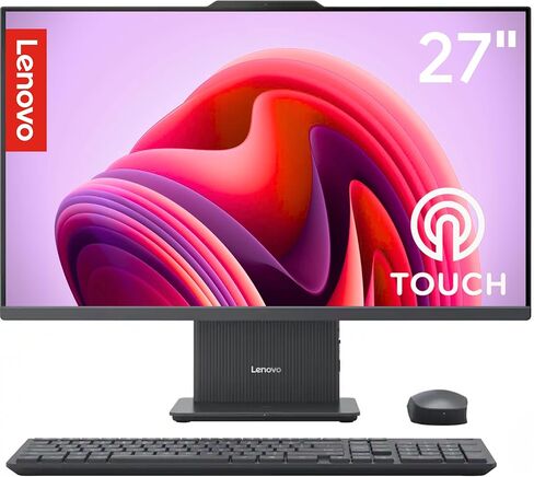 Lenovo IdeaCentre 27" Touchscreen All-in-One Desktop Computer • 6-core AMD Ryzen 5 Processor • 32GB DDR5 • 1TB SSD • Office 365 for The Web • Wireless KB&Mouse • Wireless Charging Base • Win 11 in Saudi Arabia