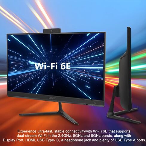 acer Aspire 27" All-in-One Desktop Computer • 8-core AMD Ryzen 7 5825U • 32GB RAM • 1TB SSD • Office 365 for The Web • HDMI + DisplayPort, Wi-Fi 6E • Wireless Keyboard & Mouse • Windows 11 in Saudi Arabia