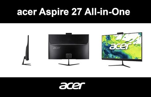 acer Aspire 27" All-in-One Desktop Computer • 8-core AMD Ryzen 7 5825U • 32GB RAM • 1TB SSD • Office 365 for The Web • HDMI + DisplayPort, Wi-Fi 6E • Wireless Keyboard & Mouse • Windows 11 in Saudi Arabia