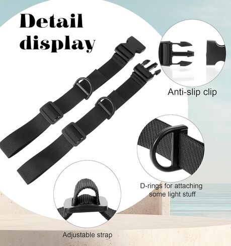 2 PCS Chest Strap for Backpack, Heavy Duty Elastic Backpack Chest Straps Sternum Strap Add on with Quick Release Buckle, Adjustable Comfortable Fit for Hiking Camping Travel (Black) in Saudi Arabia