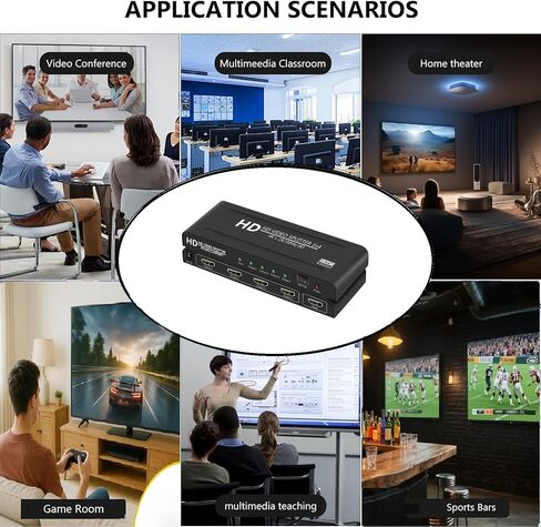 مقسم HDMI 4K 1×4، مقسم HDMI يعمل بالطاقة 1 في 4 يدعم 4Kx2K@30 هرتز، ثلاثي الأبعاد، مرآة/شاشة نسخ فقط (غير ممتدة) 4 منافذ HD الفاصل للتلفزيون عالي الوضوح، والكمبيوتر المحمول، وPS4، وجهاز العرض، وصندوق فك التشفير. in Kuwait