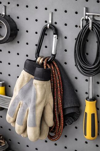 Carabiner Clips 10-Pack, 2.25" D-Ring Black Aluminum Keychain Carabiners for Keys, Bags, Backpack, Stroller, Camping, EDC Gear in Saudi Arabia