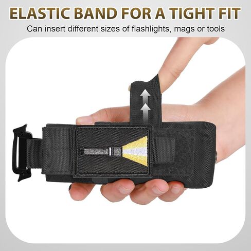 FRTKK Tactical Radio Holster Holder Case with USA Flag Patch & Molle Flashlight Holster Adjustable Flashlight Pouch Holder with Flashlight Patch and USA Flag Patch in Saudi Arabia