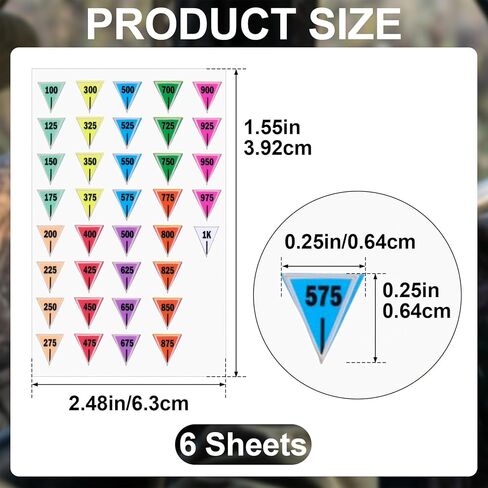 6 Sheets Scope Turret Stickers, Turret Tags for Scope Use with Dope Card, Multicolor Precision Adjustment Stickers for Various Scope Caps Rifle Long Range Shooting in Saudi Arabia