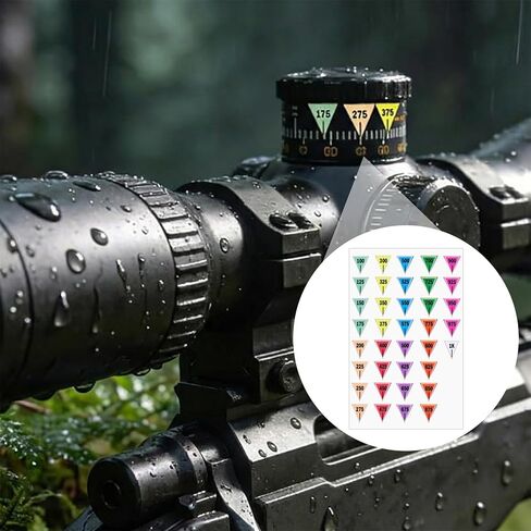 6 Sheets Scope Turret Stickers, Turret Tags for Scope Use with Dope Card, Multicolor Precision Adjustment Stickers for Various Scope Caps Rifle Long Range Shooting in Saudi Arabia