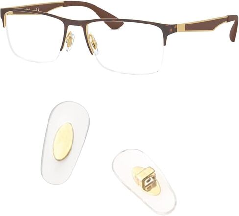 وسادات أنف بديلة من HiCycle2 لنظارات RayBan RB6335 RB3549 RB4071 RB6336 RB7140 RB8415 طقم إصلاح النظارات الشمسية (فضي) in Kuwait