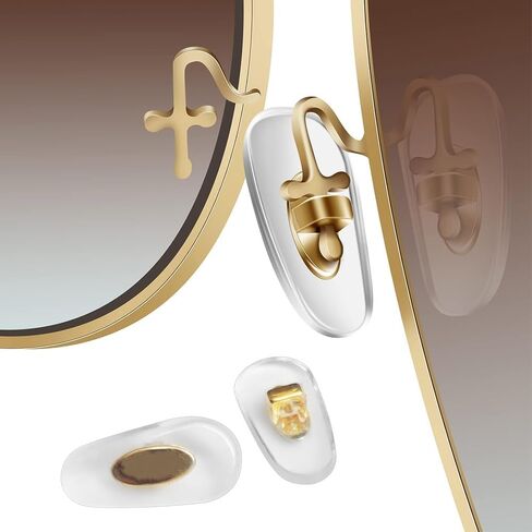 وسادات أنف بديلة من HiCycle2 لنظارات RayBan RB6335 RB3549 RB4071 RB6336 RB7140 RB8415 طقم إصلاح النظارات الشمسية (فضي) in Kuwait