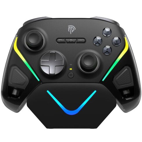 EasySMX D10 Wireless Controller with Smart Charging Dock – TMR Anti-Drift Joysticks, Dual-Mode Hall/Tactile Triggers, 1000Hz Polling, Mechanical Buttons, RGB Lighting – Bluetooth/2.4G Gamepad for PC/Switch/Switch 2/iOS/Android in Saudi Arabia