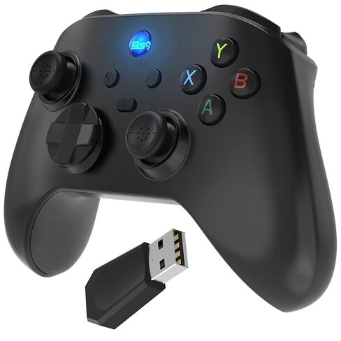 Fosmon 2.4G Wireless PC Controller with Hall Effect Triggers, USB Dongle, 2 Programmable Buttons For Switch 2/1/Lite/OLED/Windows PC/Steam Deck/Android/iOS, Bluetooth Gaming Pro Controller, Black in Saudi Arabia