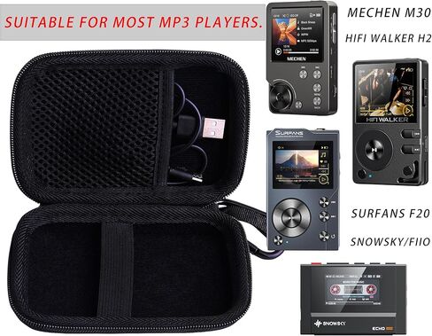 Hard EVA Carrying Storage Case Compatible with MECHEN M30 HiFi MP3 Music Player/HiFi Walker H2/ SnowSky/FiiO Echo MINI/Surfans F20 Mp3 Music Players Protective Travel Storage Box in Saudi Arabia