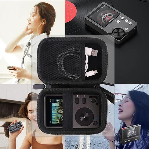 Hard EVA Carrying Storage Case Compatible with MECHEN M30 HiFi MP3 Music Player/HiFi Walker H2/ SnowSky/FiiO Echo MINI/Surfans F20 Mp3 Music Players Protective Travel Storage Box in Saudi Arabia