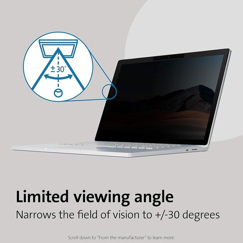 شاشة خصوصية Kensington SA15 لجهاز Surface Book 2/3 مقاس 15 بوصة (K55522WW) in Saudi Arabia