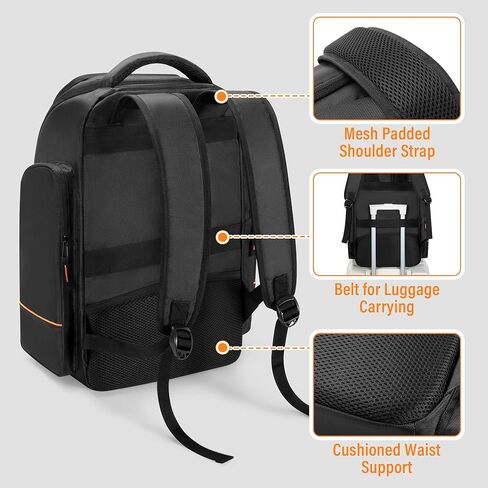 Trunab DJ Cable Backpack with 3 Detachable Dividers and Laptop Compartment, DJ Cable Bag for Microphones, Sound Equipment and Music Instrument in Saudi Arabia