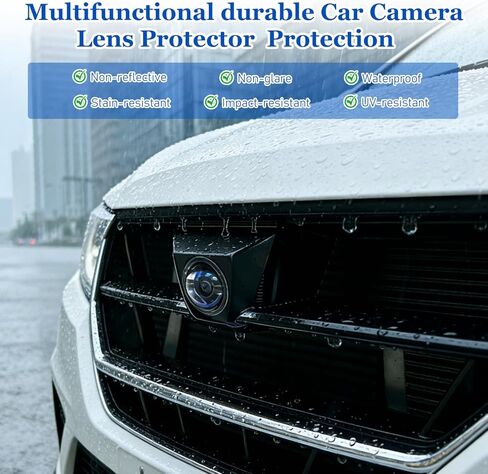 Car Camera Lens Protector, Car Backup Camera Protective Sticker, Clear High-Transparency Design, Anti-Rain Car Reversing Cameras Protection for Clear Vision Simple Adhesive Installation (2Boxes-4PCS) in Saudi Arabia