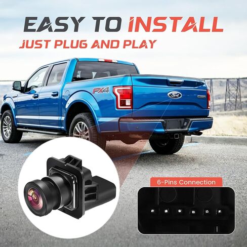 لمجموعة أدوات تصنيع المعدات الأصلية للكاميرا الاحتياطية Ford F150، كاميرا الرؤية الخلفية لـ F-150 2010 2011 2012 2013 2014، كاميرا عكسية مع رؤية ليلية متوافقة مع ملحقات Ford F150 البديلة OE BL3Z-19G490-B BL3Z19G490 in Kuwait